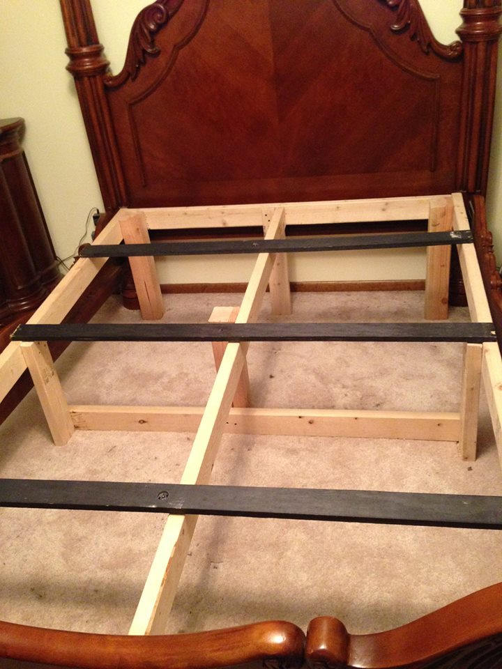Here we can see Cindi's inclined bed therapy frame completed