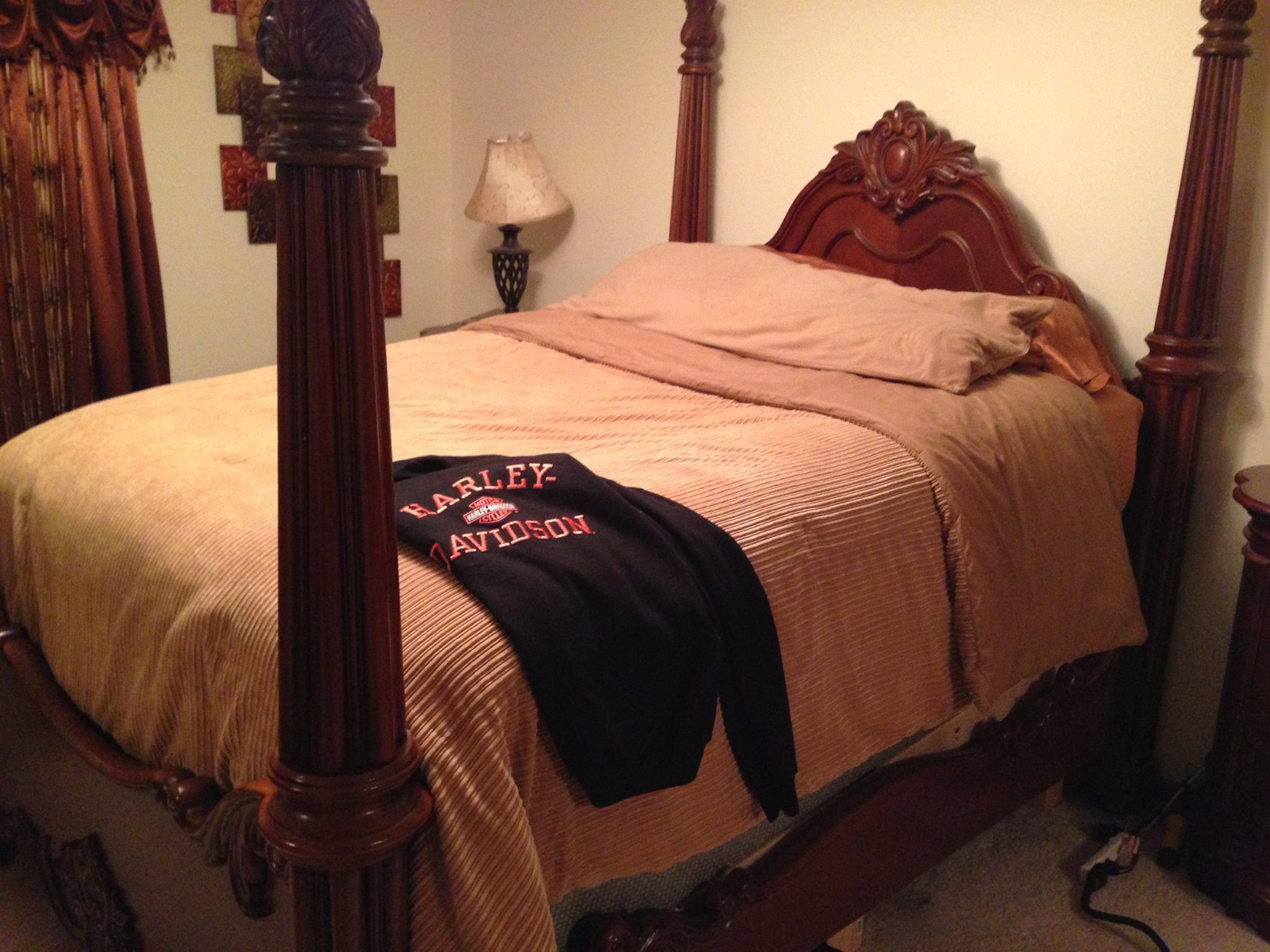 Wooden internal bed frame for inclined bed therapy (IBT) Completed inclined bed frame with bedding